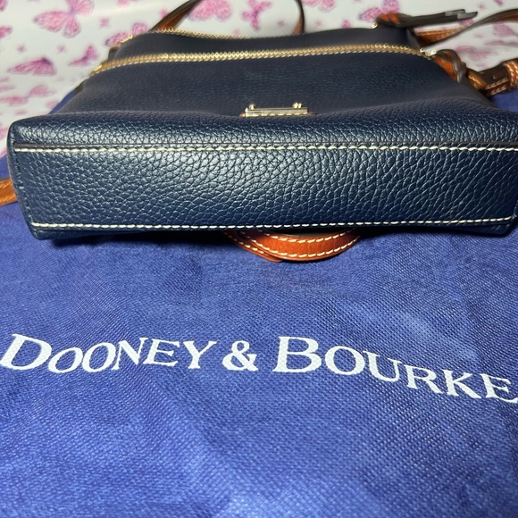 Dooney & Bourke Midnight Blue Letter Carrier Leather Crossbody Bag with Dust Bag - Picture 6 of 6